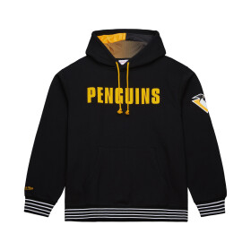 Mitchell & Ness Pánská mikina Pittsburgh Penguins NHL Playmaker Fleece Hoodie Vintage Logo Velikost: XL