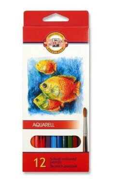 Koh-i-noor pastelky akvarelové školní 12ks Ryby