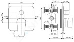 IDEAL STANDARD - Cerafine D Baterie pod omítku, pro 2 spotřebiče, chrom A7348AA