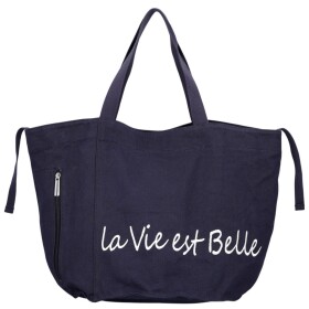 Trendy textilní dámská kabelka na rameno Bellinda, tmavě modrá