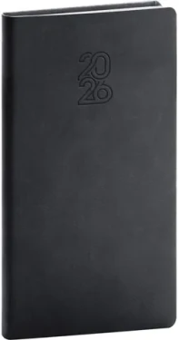 NOTIQUE Kapesní diář Aprint 2026 černý / 9 x 15.5 cm (PGD-KAPAP-6464)
