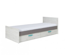 FRONTI Postel REST R16 dub craft bílá / šedá