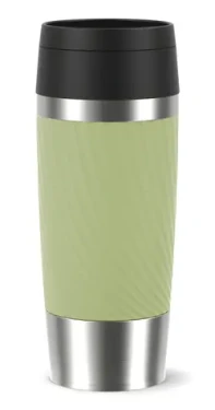 Emsa TRAVEL MUG Classic Twist zelená / Cestovní termohrnek / 0,36 l / nerez, PP, silikon (N2025500)