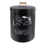 Kulatá plechová dóza KOMPOST Black 8 l