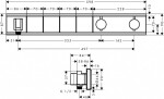 HANSGROHE - RainSelect Baterie pod omítku pro 4 spotřebiče, černá/chrom 15357600