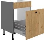 Spodní skříňka pod dřez Ava 60 ZL 1S BB - Premium Box Barva korpusu: Antracit, Barva dvířek: Dub Artisan