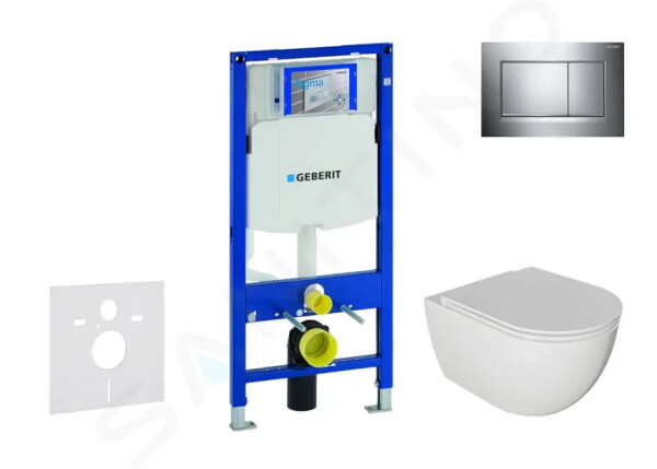 GEBERIT - Duofix Set předstěnové instalace, klozetu Oudee a sedátka softclose, tlačítko Sigma30, chrom SANI11CA1121