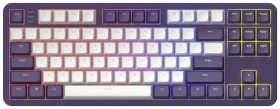 Dark Project ALU87A bílo-fialová / herní klávesnice / mechanická / spínače g3ms Sapphire mechanical / RGB / USB / 1.8m (DPKB_VIOLET_ 87_ANSI)