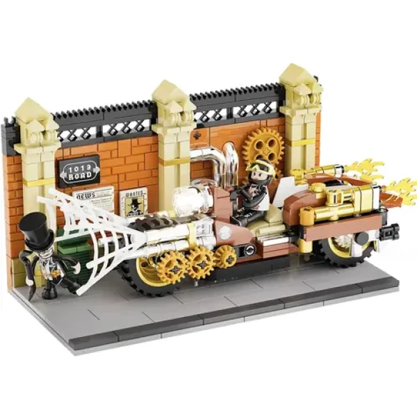 Lumibricks Steampunk Motorcycle Chase