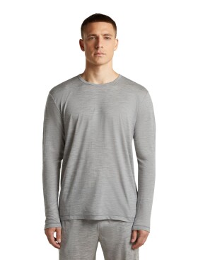 Pánské merino triko dlouhý rukáv ICEBREAKER Mens Merino 150 Lodge LS Tee, Metro Heather velikost: M