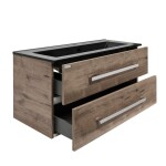 Koupelnová skříňka s umyvadlem SAT Cube Way 100x53x46 cm dub wellington mat CUBE461002DWMODC CUBE461002DWMODC