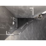 MEXEN/S - Lunar L sprchový kout pětiboký křídlový levá 80 x 80, transparent, bílá 831L-080L-080P-20-00-L