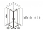 RAVAK - Blix Sprchový kout Slim BLSRV2-80, 80x80 cm, lesklý nerez/čiré sklo X1LM40C00Z1