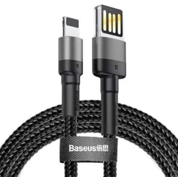 Baseus CALKLF-GG1 Kabel USB-A (M) - Lightning (M) 1 m černo-šedá (CALKLF-GG1)