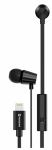 SWISSTEN Earbuds Dynamic Lightning černá / Sluchátka s mikrofonem / Lightning / 1.2m (51108001)