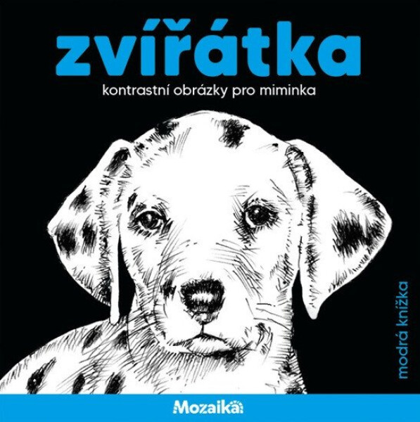 Zvířátka kontrastní obrázky pro miminka - modrá knížka