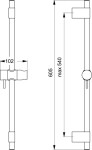 IDEAL STANDARD - Idealrain Pro Sprchová tyč 60 cm, chrom B9848AA
