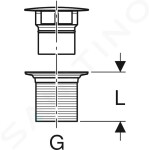 GEBERIT - Příslušenství Odpadní ventil s volným přívodem a krytem ventilu, lesklý chrom 152.080.21.1