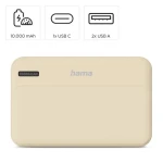 Hama Pocket 10 písková / Powerbanka / 10000 mAh / 2x USB-A / 5V / 2.1A (201773)