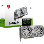 MSI GeForce RTX 4070 VENTUS 2X WHITE OC 12GB / 1920 - 2520 MHz / 12GB GDDR6 / 192-bit / 1x HDMI + 3x DP / (8) (4070 VENTUS 2X WHITE 12G OC)