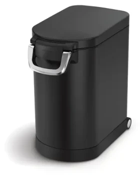 Simplehuman CW1887 černá ocel / Kontejner na krmivo / 25 l / vzduchotěsný / 11-13 kg