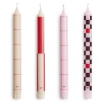 HAY Svíčky Pattern Candle set 4ks, reds and bordeaux
