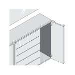 BLUM 70T9550.TL naložený silné dveře Tip-on 95° Onyx (318173)