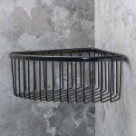 HOPA - Polička do sprchy rohová, 265×90×205 mm - Barva - Hematit KDBE159208312