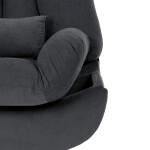 Polohovací křeslo, elektrické zabudované ovládání, šedá, látka, TV-7081 GREY2