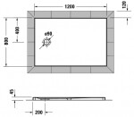 DURAVIT - Tempano Sprchová vanička 120x80 cm, bílá 720197000000000