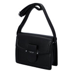 Praktická dámská koženková crossbody kabelka Ivana S., černá