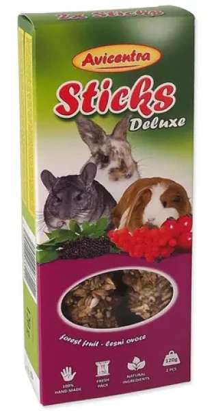 Avicentra Tyčinka Deluxe s lesním ovocem 2 ks / Pamlsky pro hlodavce / pro velké hlodavce (725-3141)
