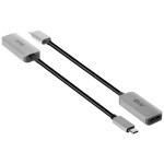 Digitus DisplayPort adapter cable, DP - HDMI type A M/F, 0.15m,w/interlock, DP 1.1a compatible, CE, bl