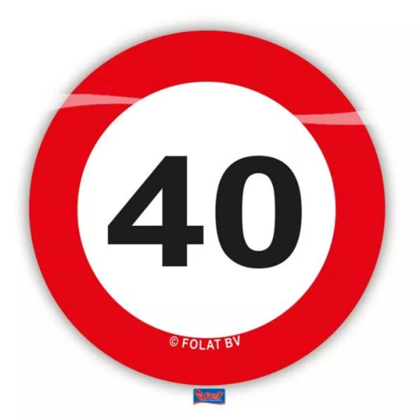 Ptakoviny.cz Konfety na stůl XL Dopravní značka 40 let - 48 ks