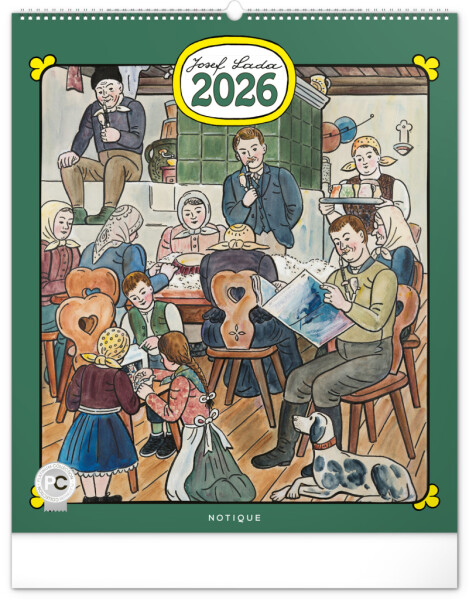 Nástěnný kalendář 2026 NOTIQUE - Josef Lada, 48 x 56 cm