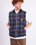 Service Works Thistle Plaid Padded Work Vest BLACK L