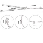 Řetízek z nerezové oceli - platinový - 16 cm x 2,5 mm - 1 ks