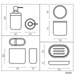 Nimco Kora bílá mat dávkovač mýdlenka dózy na kart. a tampóny KO 24000SET-05 KO 24000SET-05