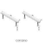 CERANO - Podpěra/nožičky k akrylátovým vanám - 60 CER-659944