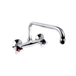 Mereo Dřezová nástěnná baterie, Kasia, 150 mm, s U ramínkem trubkovým ø 18 mm - 230 mm, chrom CBS30104