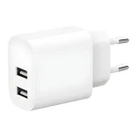 Gembird síťová nabíječka 2xUSB-A bílá / Nabíječka / 5V / 2,4 A / 12W (TA-UC-2A12-01)