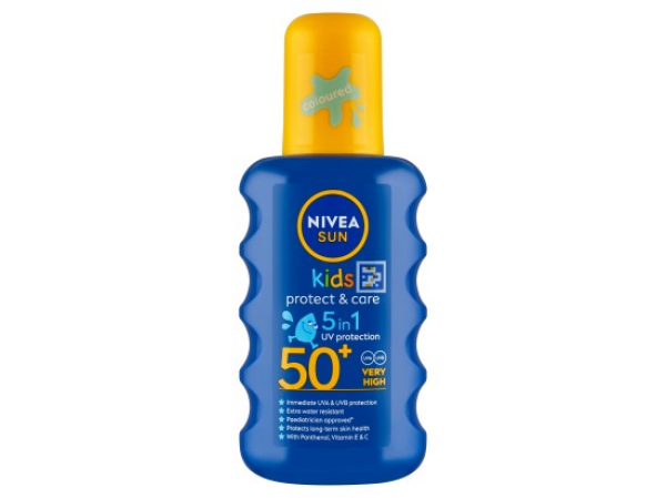 Nivea Sun Protect & Care Dětský barevný sprej na opalování OF 50+ 200 ml