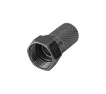 Konektor F 7.2mm gum. kroužek, černý