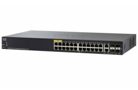 Cisco Small Business SG350-28MP / 24 x 10/100/1000 (PoE+) + 2 x gigabitů SFP + 2 x kombinace Gigabit SFP (SG350-28MP-K9-EU)