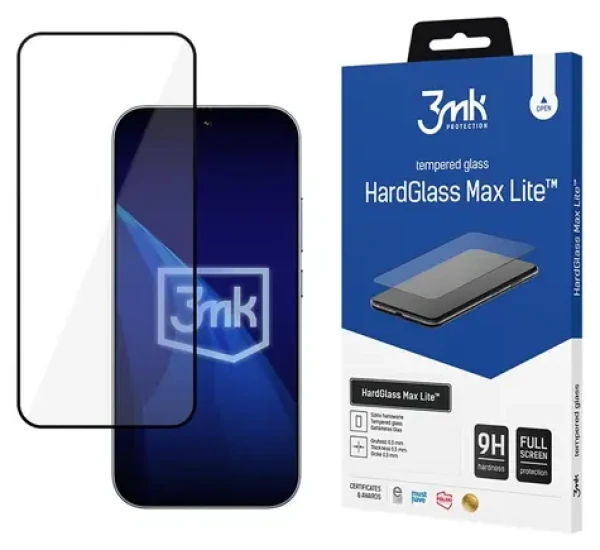 3mk HardGlass Max Lite pro Xiaomi 17 a 17 Pro černá / Ochranné sklo / 9H / 0,3 mm / celoplošné lepení
