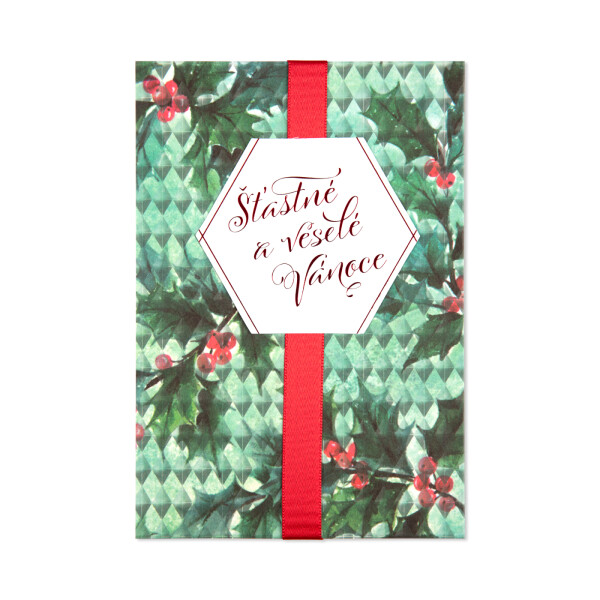 Vánoční přání - Bílý šestiúhelník - Albi