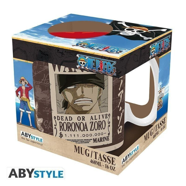 One Piece Hrnek Zoro Wanted 460 ml