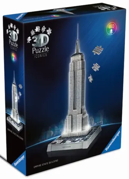 Ravensburger 3D Puzzle Iconics: Empire State Building (Noční edice)