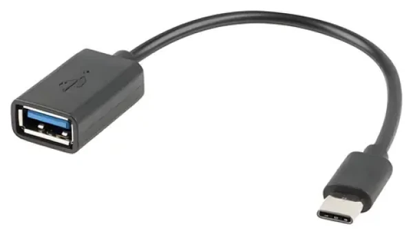 Lanberg AD-OTG-UC-01 černá / OTG kabel / USB-A (F) – USB-C (M) / USB 2.0 / 0,15 m (AD-OTG-UC-01)
