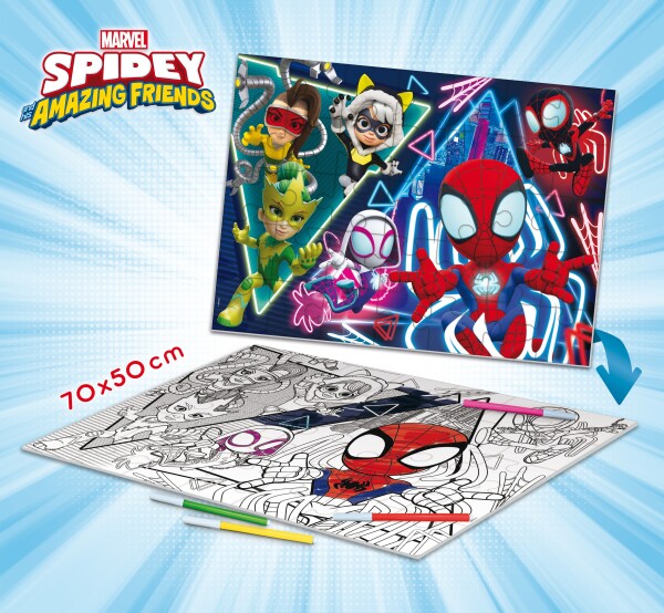 Spider-man Spidey Puzzle MAXI-FLOOR oboustranné 70x50 cm 35 dílků